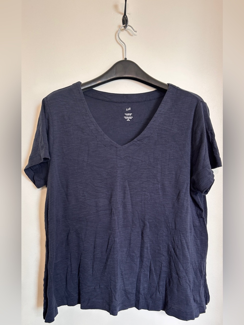 J. JILL 100% PIMA COTTON V NECK TEE SHIRT